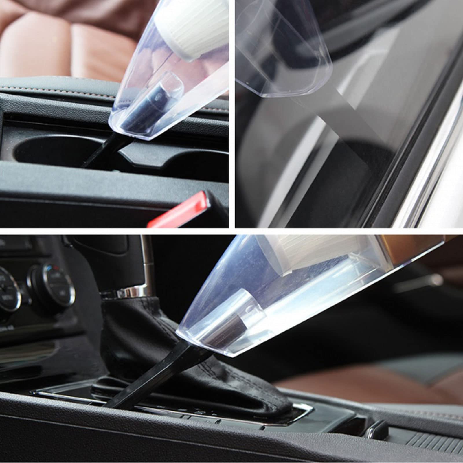 Hartboden-Staubsauger, Auto-Staubsauger, tragbarer Kleiner Handstaubsauger, Nass- und Trocken-Hochleistungs-Haushaltsreiniger mit starker Saugkraft (Farbe: 1 schwarzes Set)