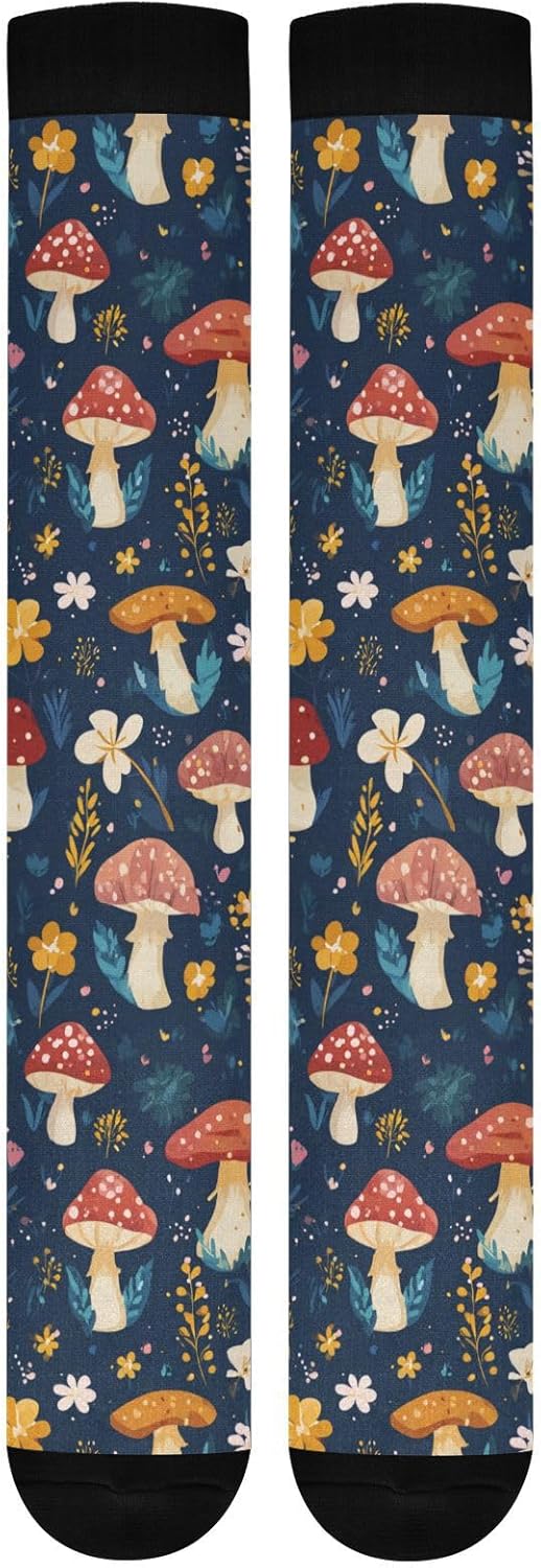 Wusikd Cow Milk Compression Socks for Women and Men Circulation Cow Print Long Socks for Athletic Running 2 - Image 8