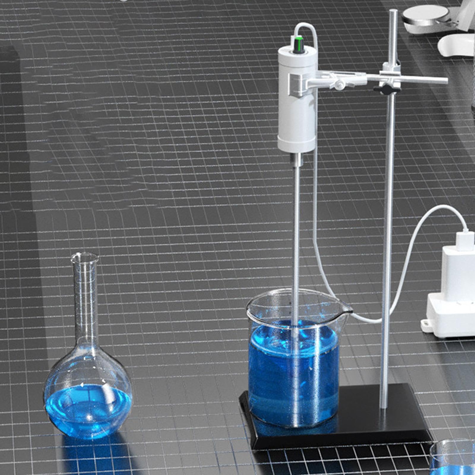 MagiDeal Agitatore da laboratorio potente e semplice da usare con asta di agitazione, miscelatore industriale per liquidi per didattici