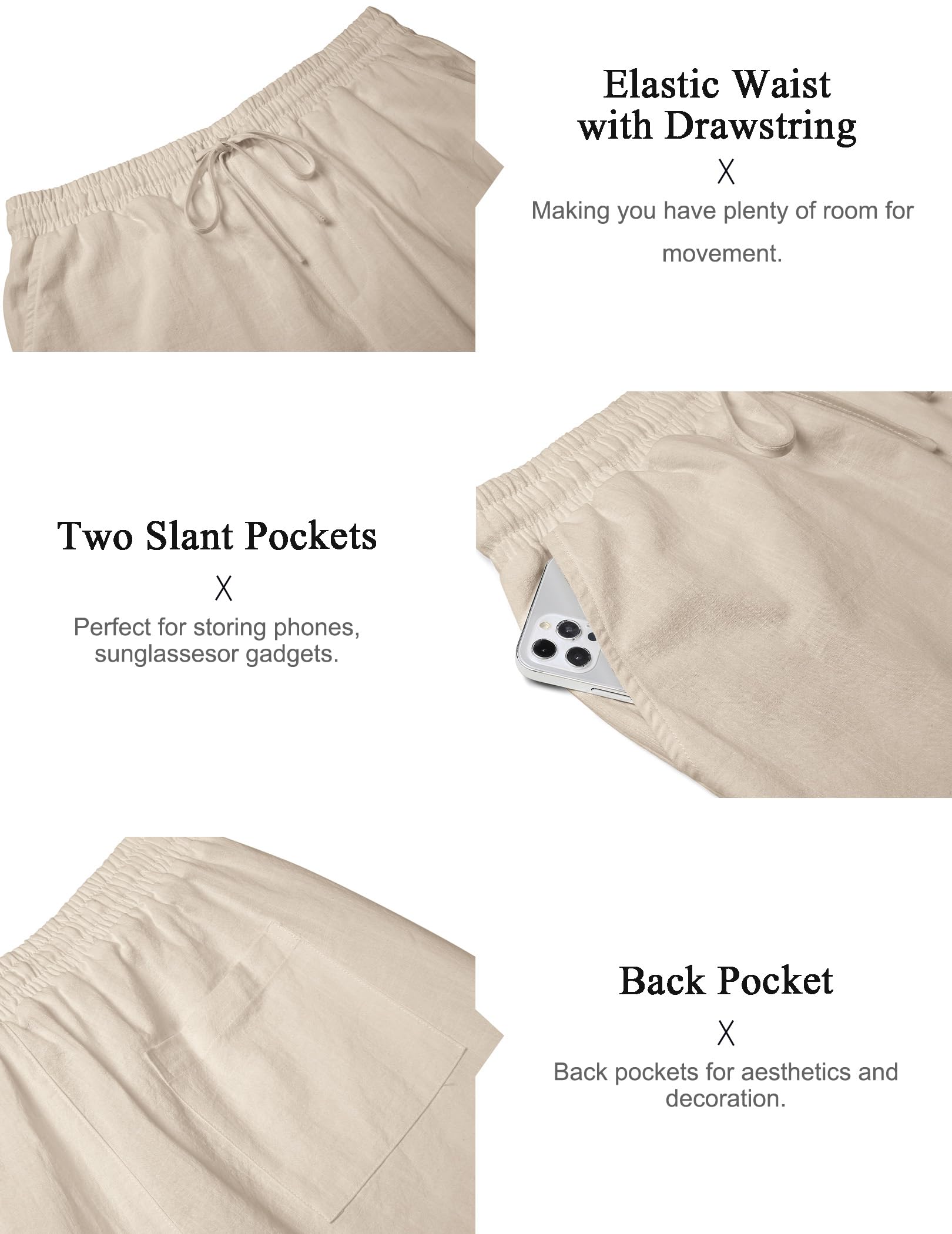COOFANDY Set da uomo 2 pezzi in cotone e lino, abbigliamento estivo da spiaggia casual a maniche corte Henley camicie e pantaloncini per le vacanze