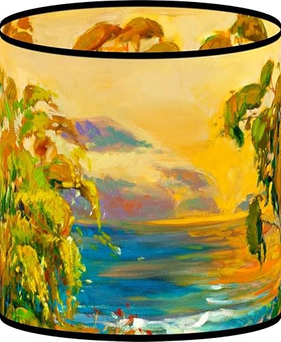 1447 Weeping Willows at Sunset 3D lámpara mural calcomanía resistente a la rotura, fácil de limpiar.