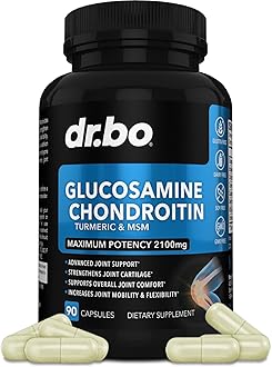 Glucosamine Chondroitin MSM Turmeric - Joints Health Supplement 2100mg Knee Bone & Joints - Joint Support Supplement Pills Advanced Glucosamine Sulfate Capsules Joint Supplements for Men Women Adults