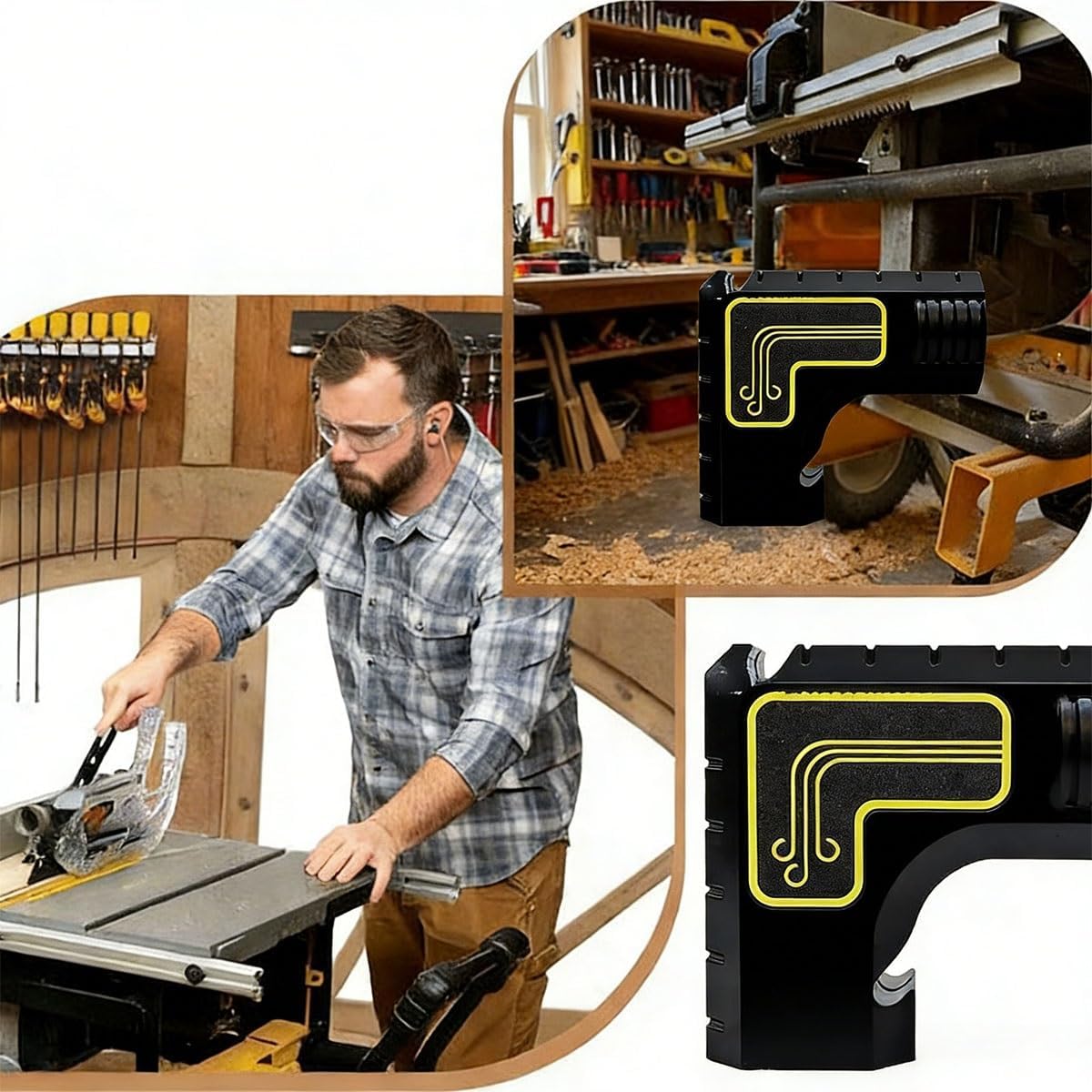 Dust Collection Adapter Table Saw Snap-On Dust Port Hook Tool-Free Installation Efficient Sawdust Collection