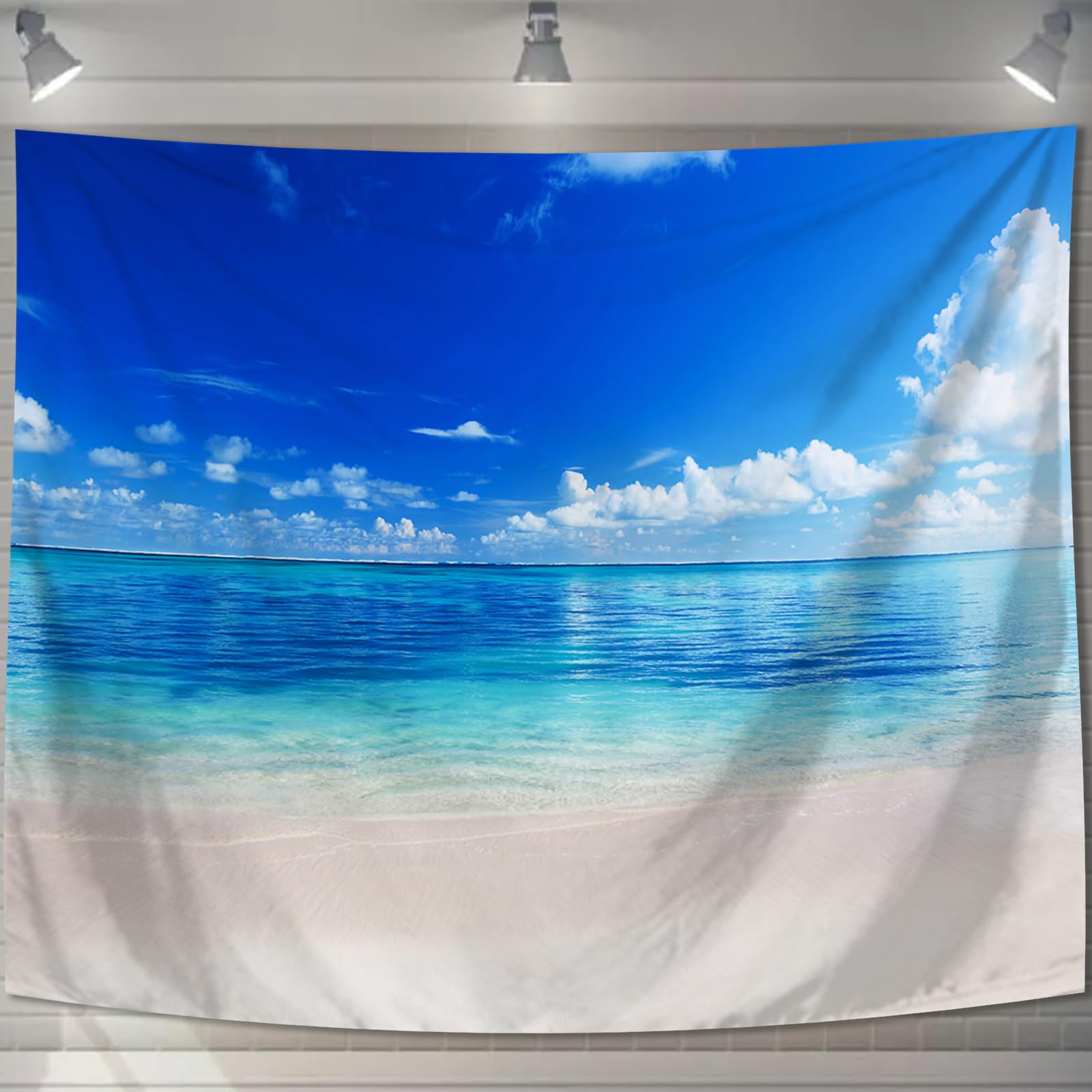 U-SITU タペストリー 壁掛け 壁飾り 青海 青空 自然景色 オシャレ 背景 多機能 布ポスター インテリア 雰囲気転換（サイズ：丈180cm x 幅230cm）カラー：GT0150C