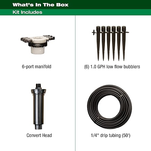 Miniatura 2 de Rain Bird - Kit de conversión de aspersores emergentes de 1800 a riego por goteo de hasta 6 microindundadores con manguera de 14 pulgada, modelo