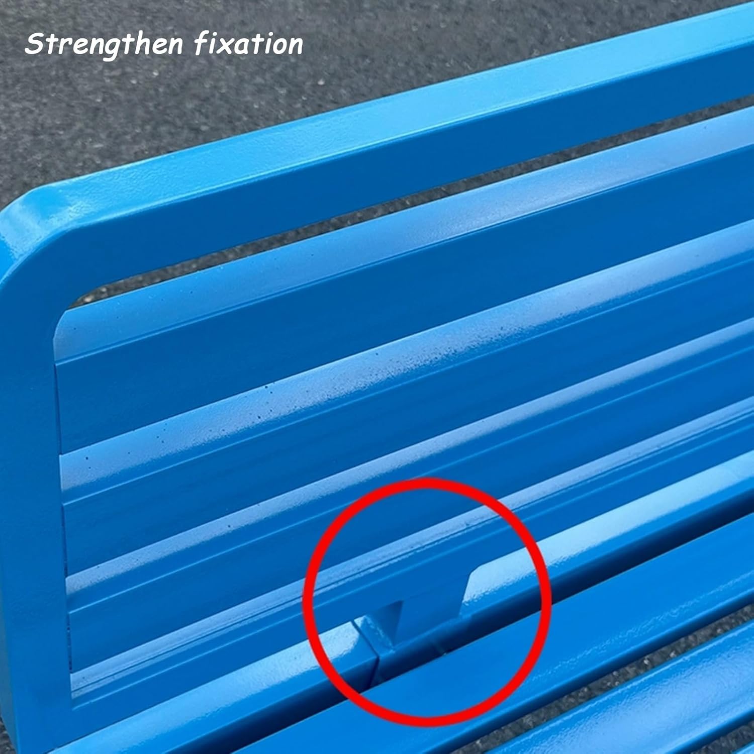 Patio Garden Bench, with Decorative Backrest Park Bench, Smooth Edge and One-Piece Base Design, for Outdoor Garden, Backyard, Lawn, Porch (Color : Red, Size : 39.3in/100cm)