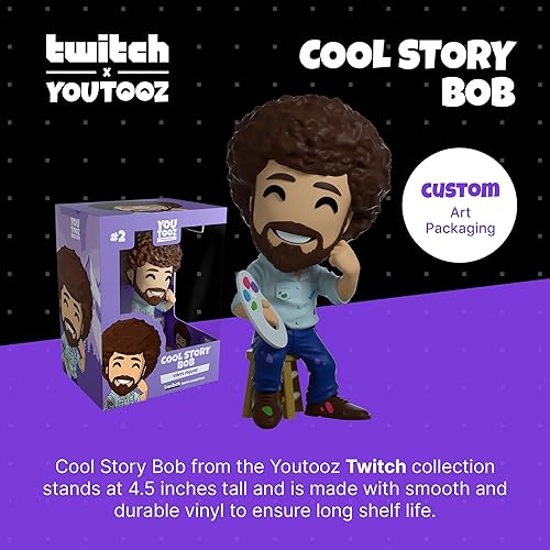 Miniatura 2 de Youtooz Cool Story Bob Ross - Figura de vinilo de 4.5 pulgadas, con licencia oficial de Bob Ross Twitch Emote, colaboración coleccionable de Twitch,