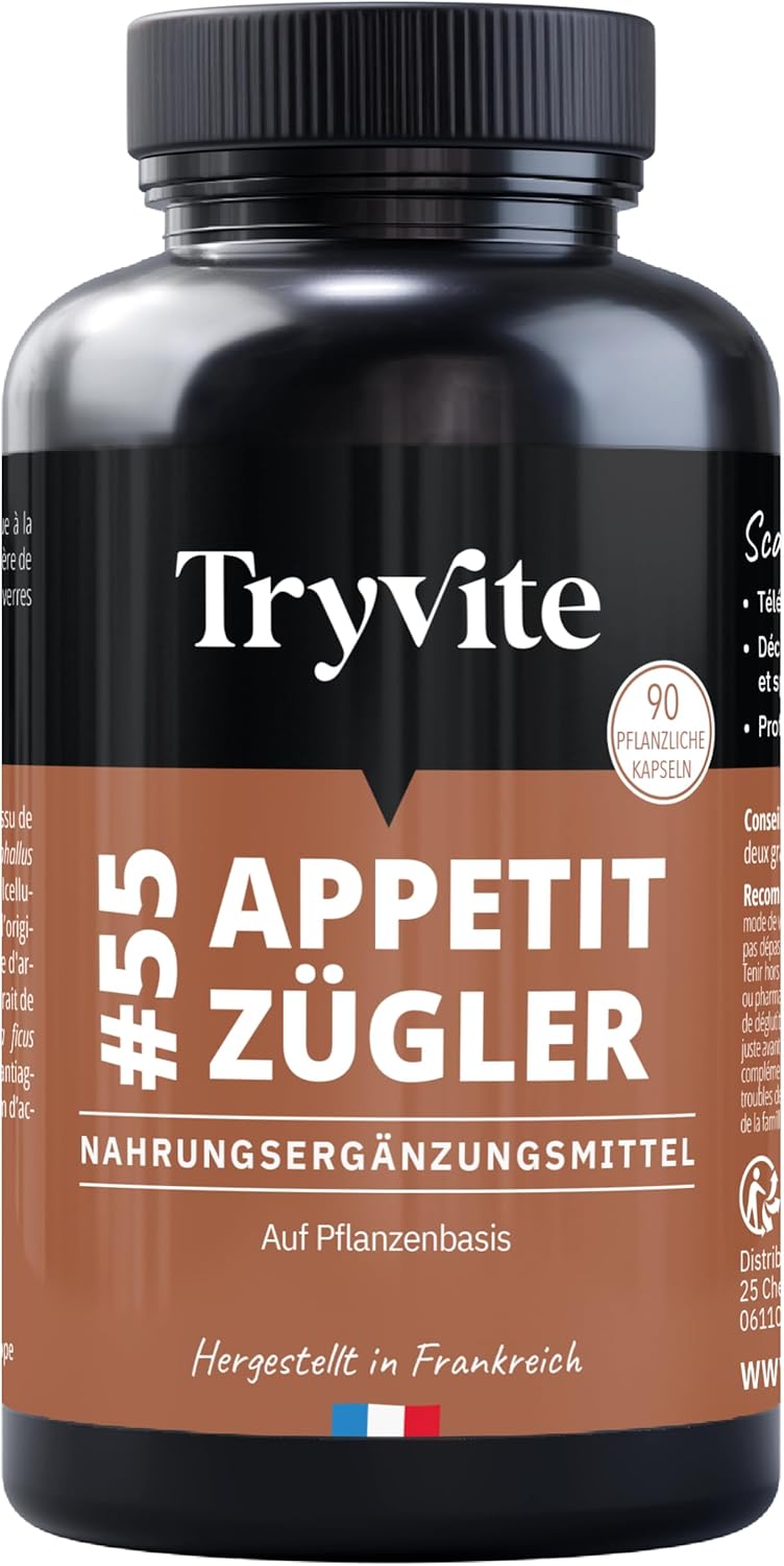 Appetite Suppressant with Glucomannan Capsules | Quick Weight Loss Tablets | Appetite Suppressant Strong Fast Weight | TRYVITE | 90 Capsules