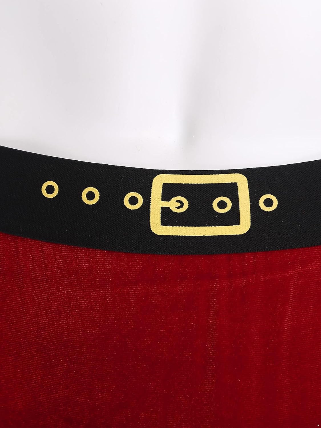 Men's Christmas Holiday Costume Pants Santa Claus Red Xmas Trousers Thermal Velvet Long Pants