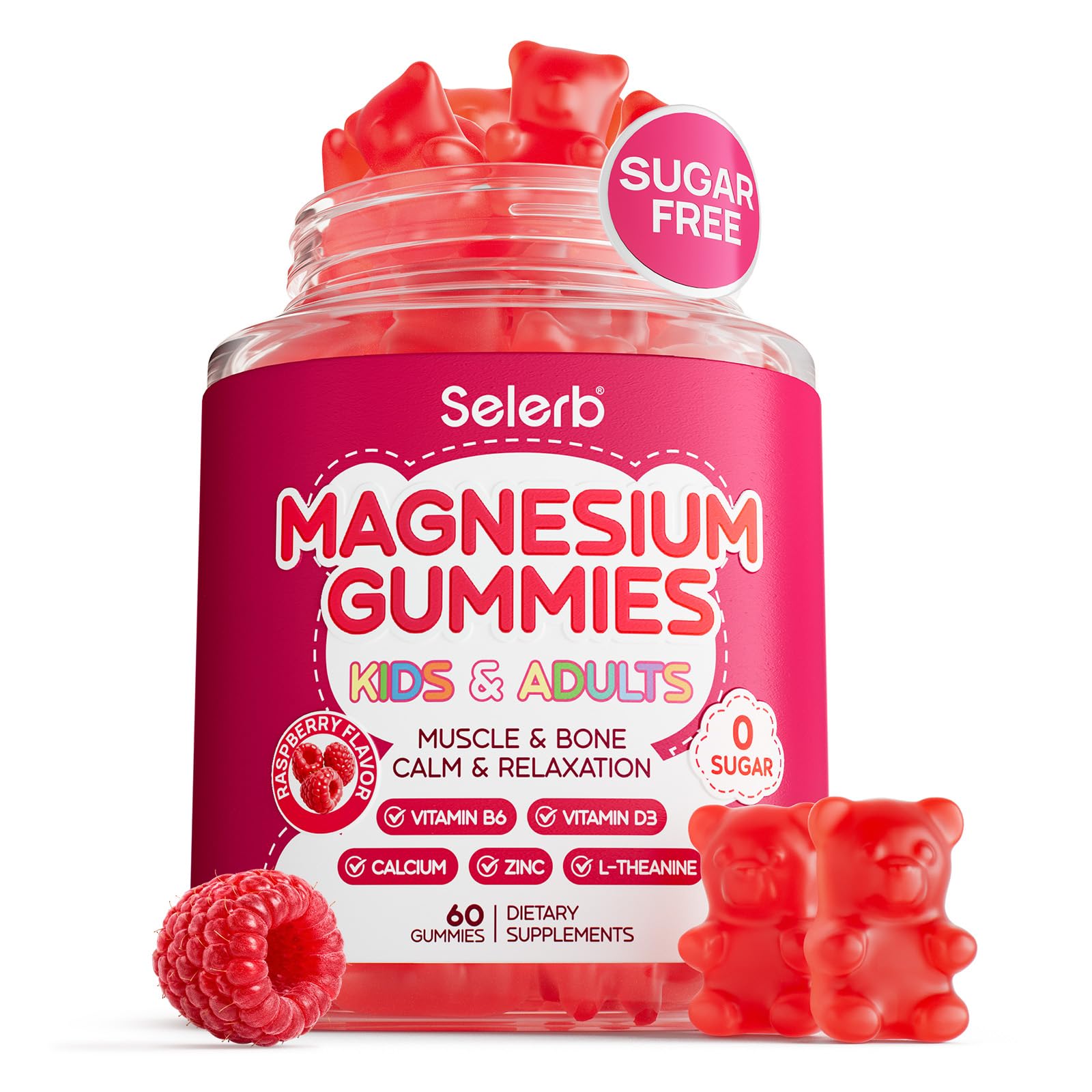 Magnesium Glycinate Gummies for Kids & Adults Melatonin Free Calm Magnesium Gummies with Citrate, Malate, B6, D3, Calcium & L-Theanine for Sleep Relaxation, Bone & Muscle Magnesium for Kids 2 Packs — Amazon image 10