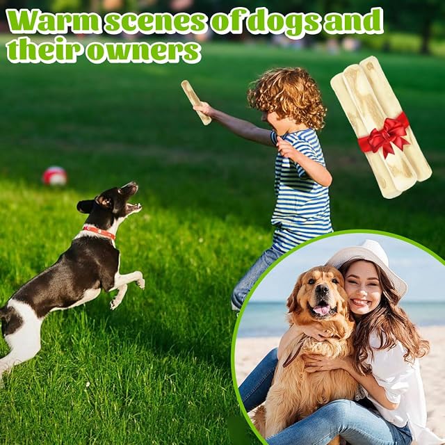 Foto 7 de 7 de JNEYVIC 3 Pcs Palo de Madera de Cafe para Perros Pequeños Mordedor Natural para Cachorro Ayuda Dental +…