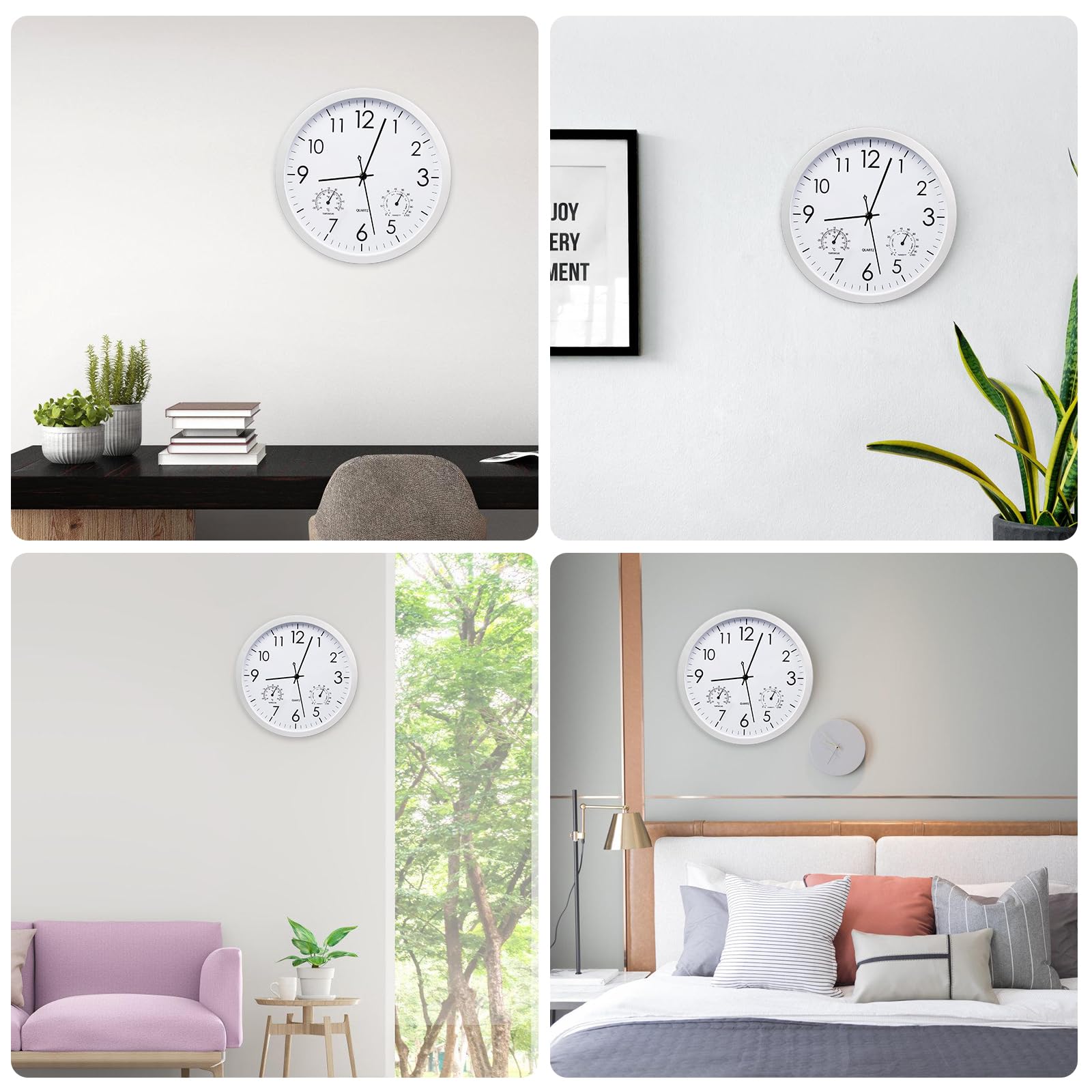 Horloge de jardin résistante - Grande horloge d'extérieur résistante aux intempéries - Étanche - Rétro