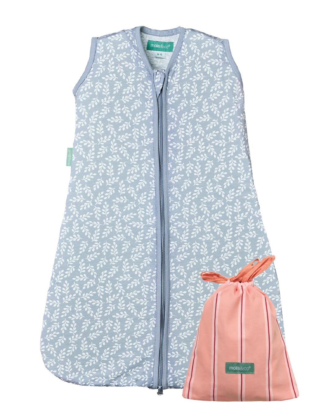 molis&co - Saco de Dormir para bebé 0.5 TOG - 95 cm (18-36 Meses) - Saco Dormir Bebe Verano sin Mangas - Saco de Dormir para Niños Niñas (Unisex) - 100% Algodón (Certificado Oeko-Tex) - Summer Bloom — view 14