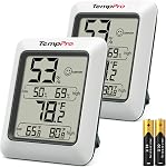 TempPro TP50 Thermomètre intérieur numérique avec thermomètre de salle Max/Min Records et moniteur d'humidité avec grand LCD Affichage (précédemment ThermoPro) | Compteur d'humidité intérieure avec affichage de confort, mémoire min/max, aimant et base, pour clim intérieur