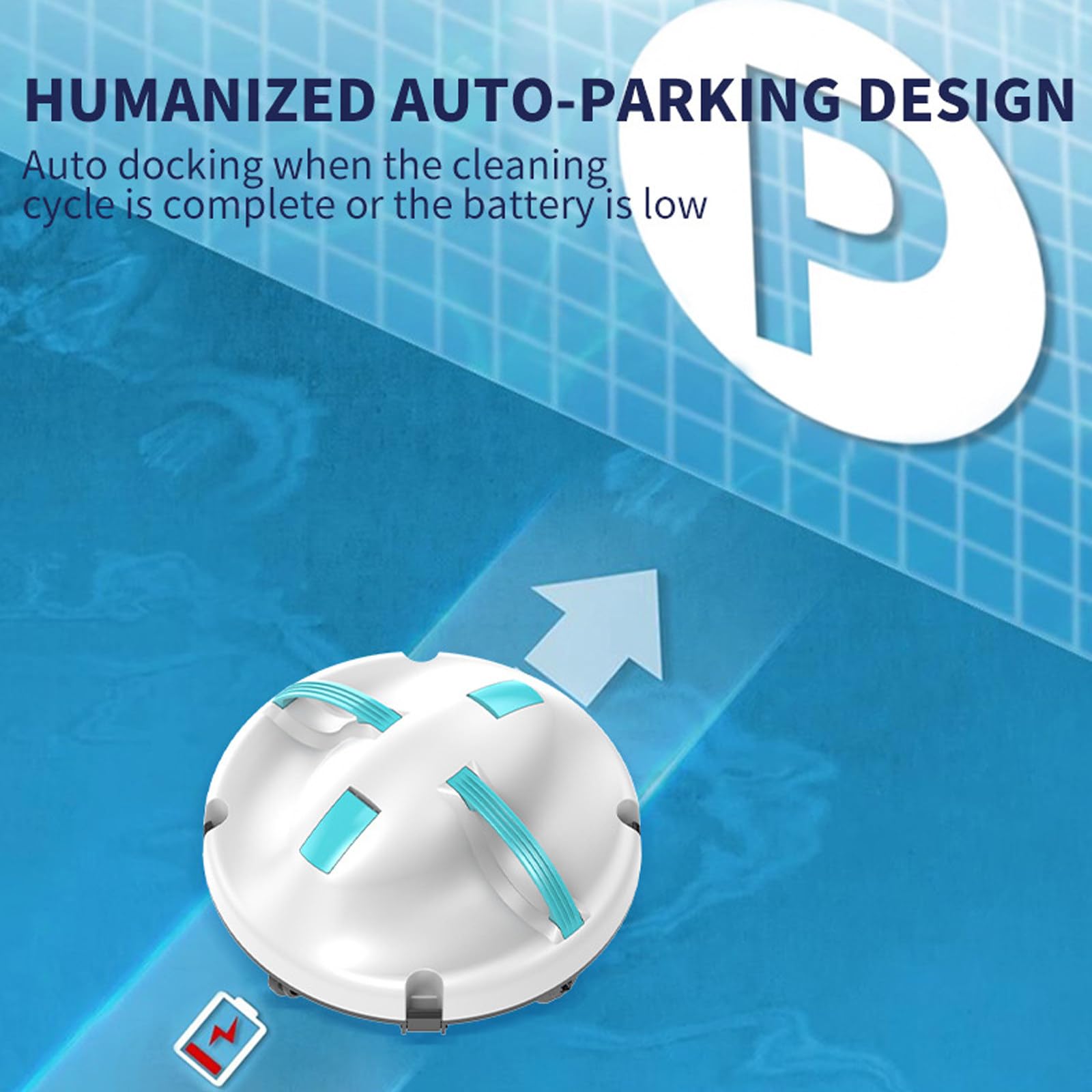 Odkurzacz Basenowy Wodoodporny Ipx8, Bezprzewodowy Robot Do Odkurzania BasenóW, Maszyna CzyszcząCa Z PodwóJnym Silnikiem