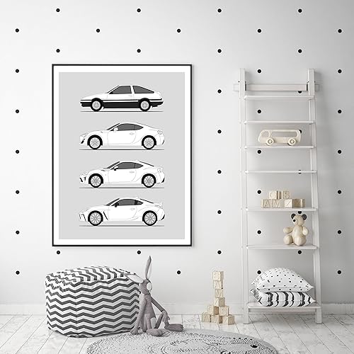 Vista 96 de Handmade Poster compatible with Toyota Supra Generations Print (Wall Art Handmade the Supra Mk I, Mk II, Mk III, Mk IV, Mk V)