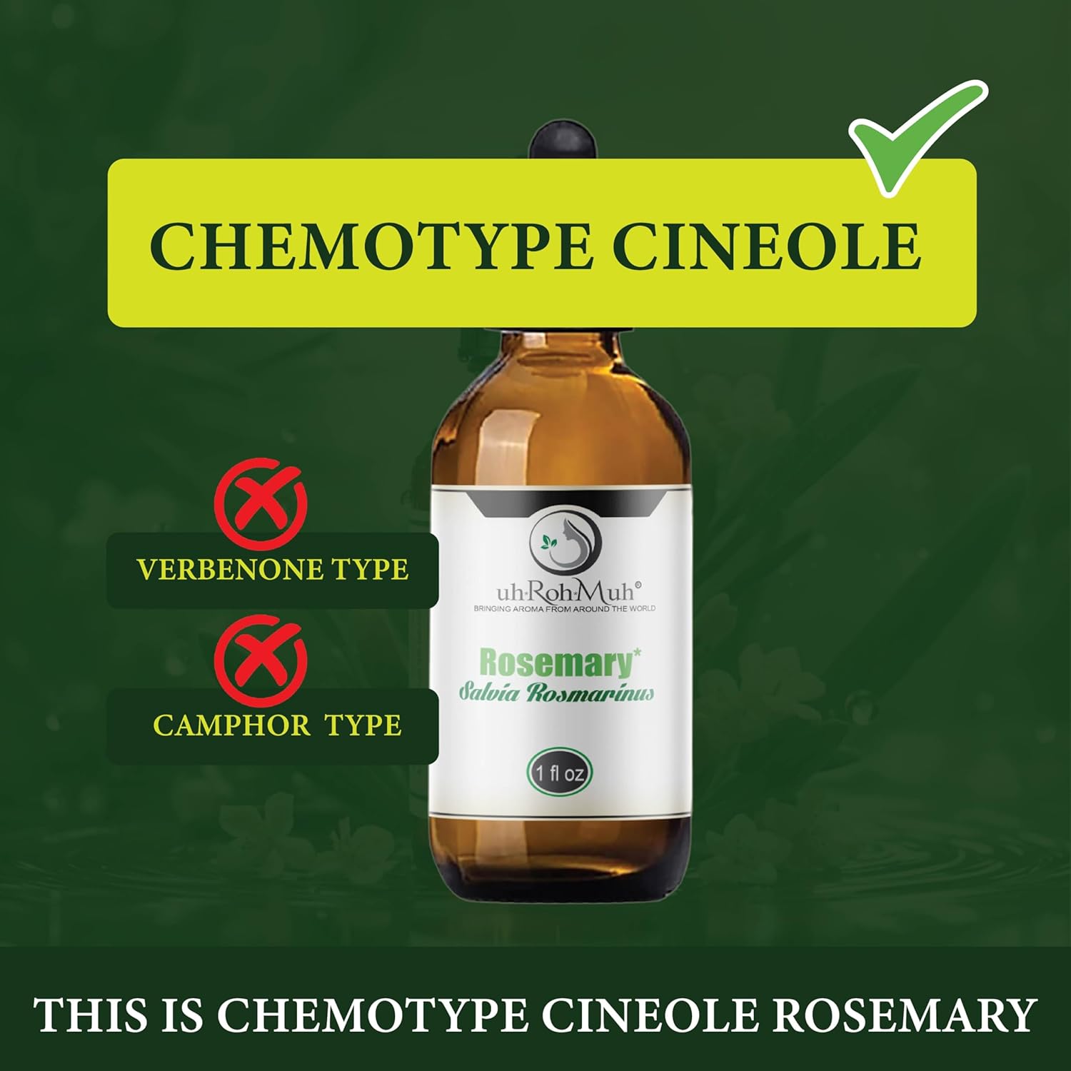 Organic Rosemary Essential Oil Chemotype Cineole | 100% Pure Steam Distilled Rosemary Oil | Fresh Herbaceous Aroma for Diffuser Aromatherapy, Massage Blends & DIY Recipes | Spain - 4 Fl Oz