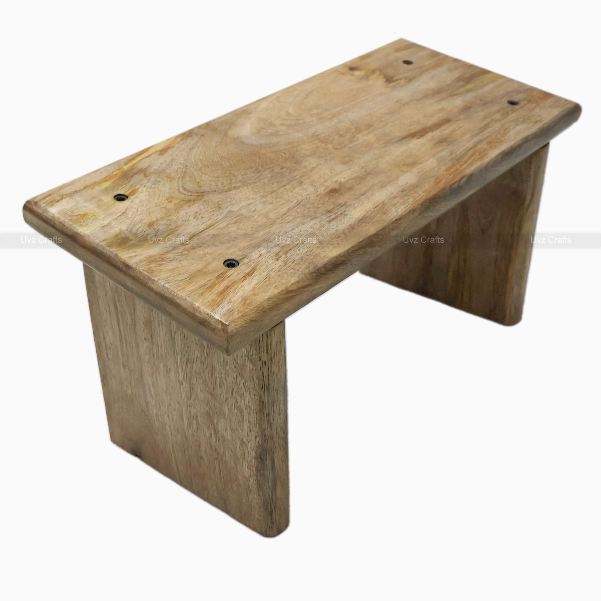 GOODWILL CRAFTS Natural Wood Folding Meditation Bench – Kneeling Stool, Seiza Chair, Foldable Wooden Stool for Yoga, Prayer, and Meditation, Mango Wood