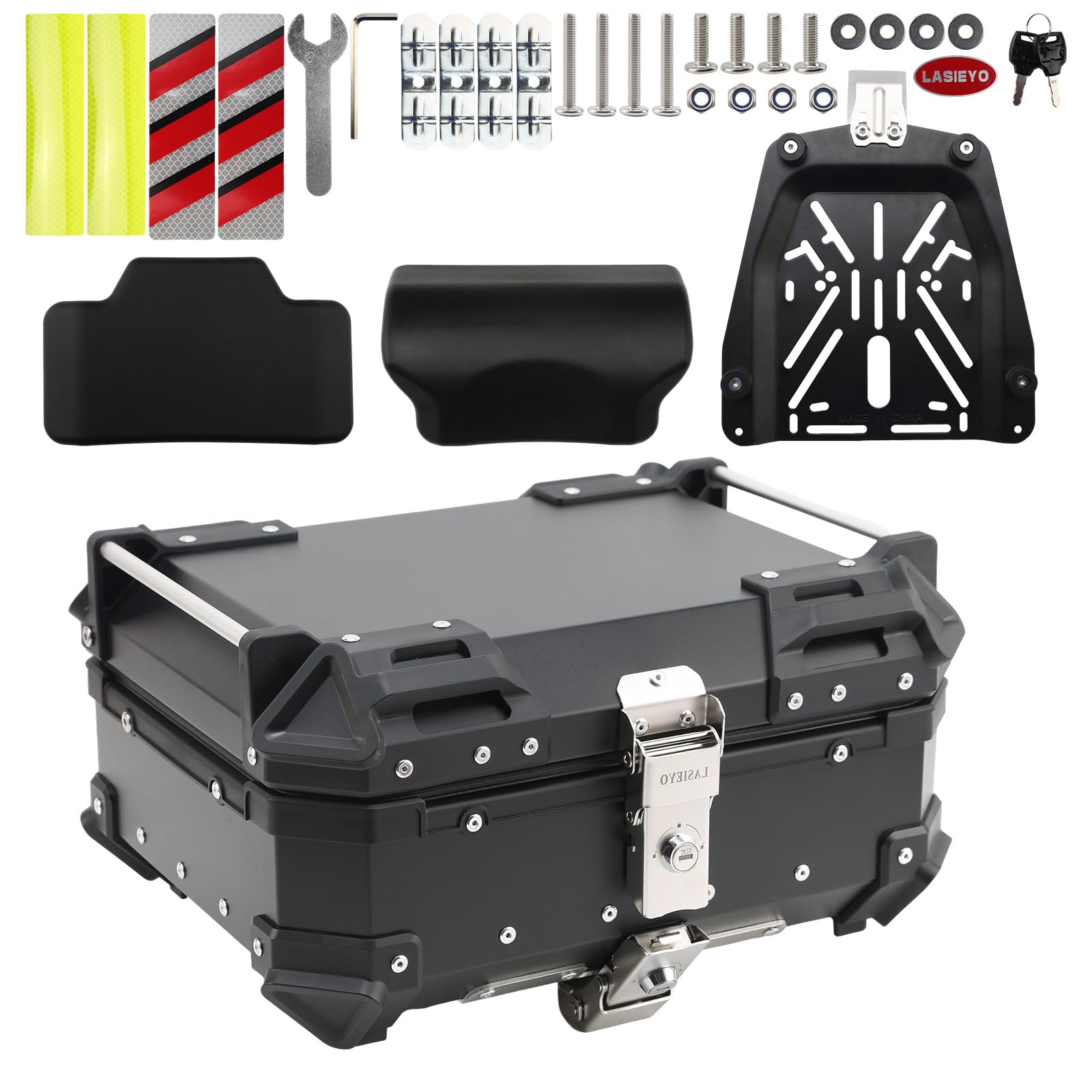 Motorrad Topcase Heckbox Kofferraum Schloss Schwarz 25L Reise