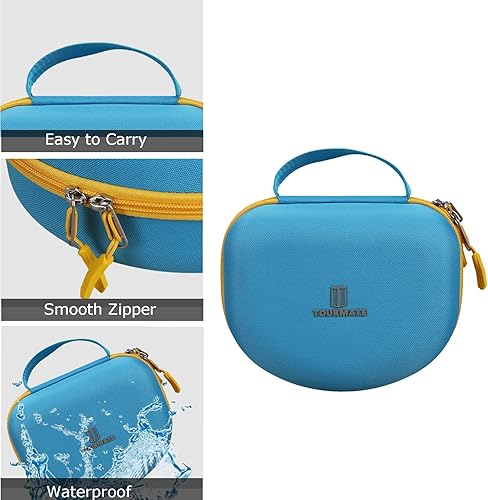 Miniatura 5 de Estuche de viaje duro para Riwbox CT-7 / CT-7S Cat Ear LED Light Kids Auriculares inalámbricos, bolsa de almacenamiento protectora
