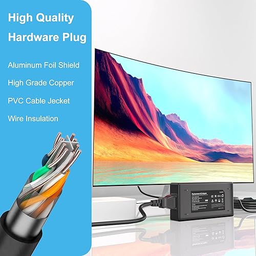 Miniatura 4 de Cargador compatible con HP Pavilion todo en uno de 27" 24" 23" 22" 21" 20" 19" 18" ProDesk 400 600 260 405 HP EliteDesk 705 800 805 Omni 120 100