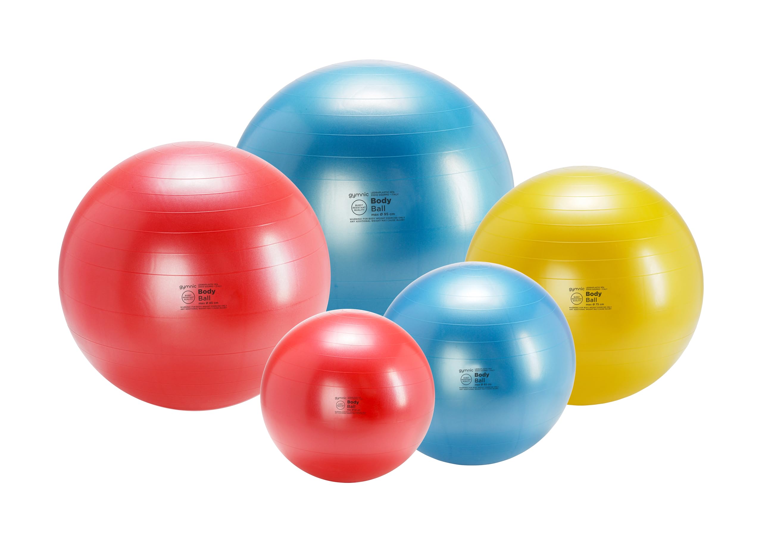 GYMNIC Body Ball Palla per Fisioterapia e allenamento ad alta elasticità e sicurezza, resistente fino a 120 kg, ideale per equilibrio, motricità e riabilitazione