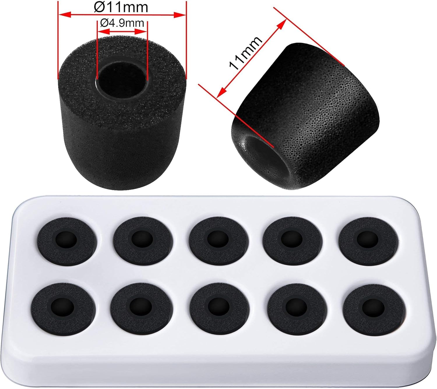 SIMOLIO 2.4G Wireless TV Headsets with Extra 5 Pairs Soft Memory Foam Eartips, 100ft Range, No Need Pair, No Delay, Voice Highlighting TV Headphone for Seniors