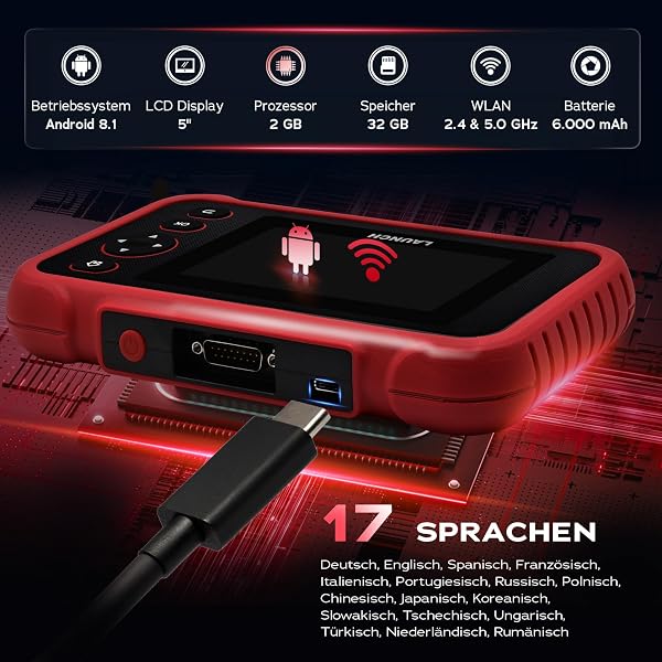 Launch Europe CRP 129 EVO+ V3 OBD2 Diagnostic Device, 4 Systems Motor/ABS/SRS/Transmission, 13 Service Functions Including Oil/EPB/DPF/BMS, Auto VIN & Diagnostic Report, I/M Readiness, CAN FD & DoIP - 3