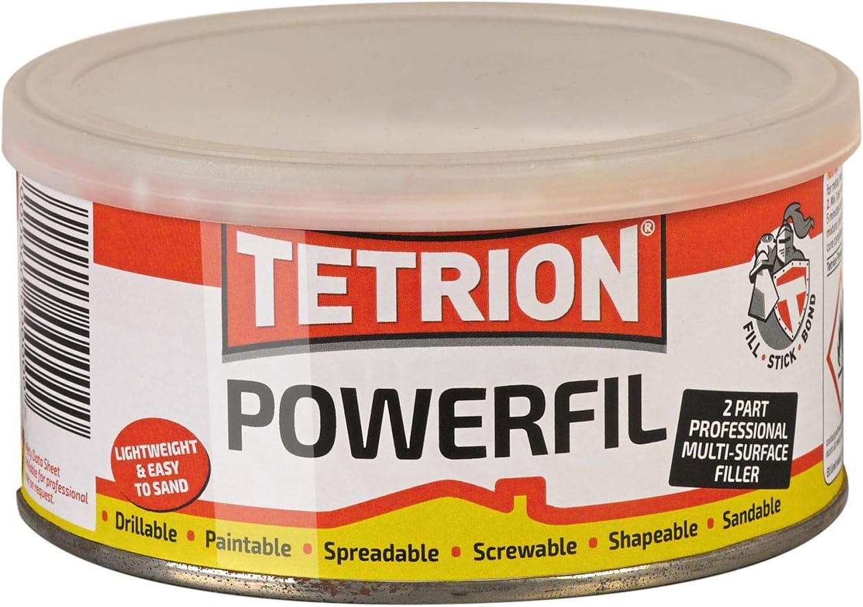 Tetrion PowerFil 2K Filler 250g High-Performance, Ultra-Strong, Fast-Setting Filler for Professional-Grade Repairs on Multiple Surfaces