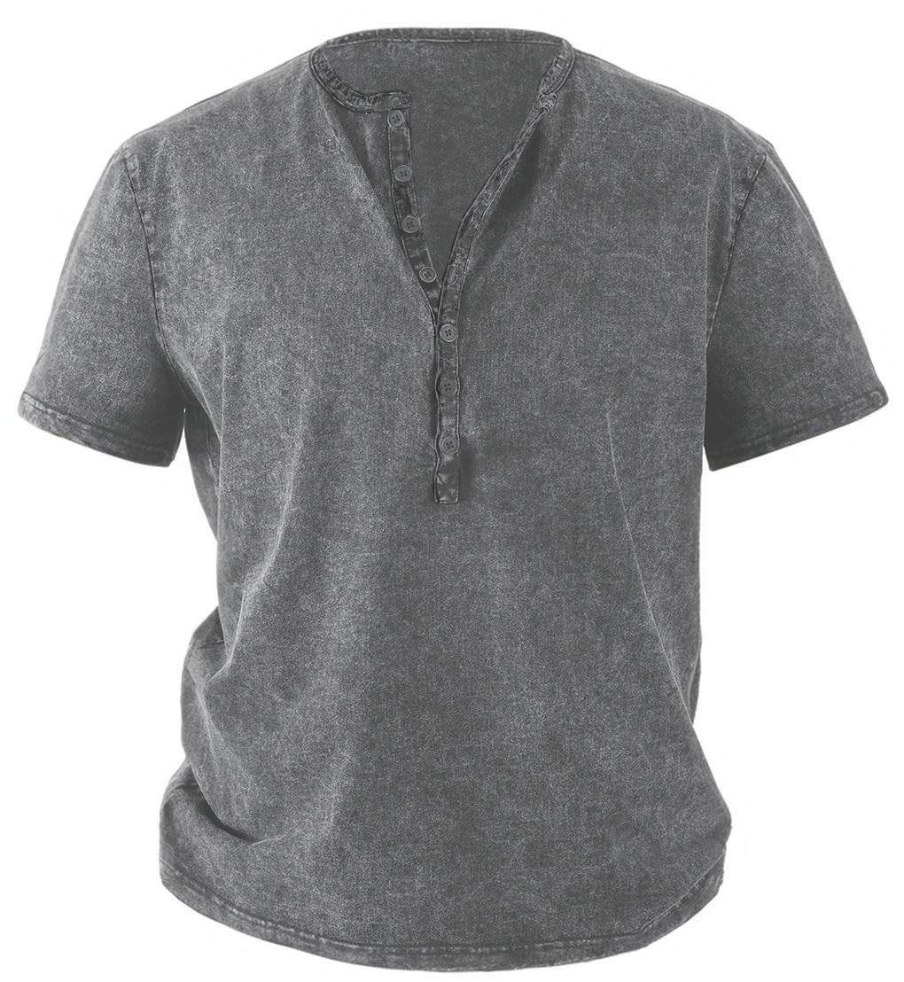 Chaos World Mens Short Sleeve Vintage Tee Shirts Casual Summer Clothes