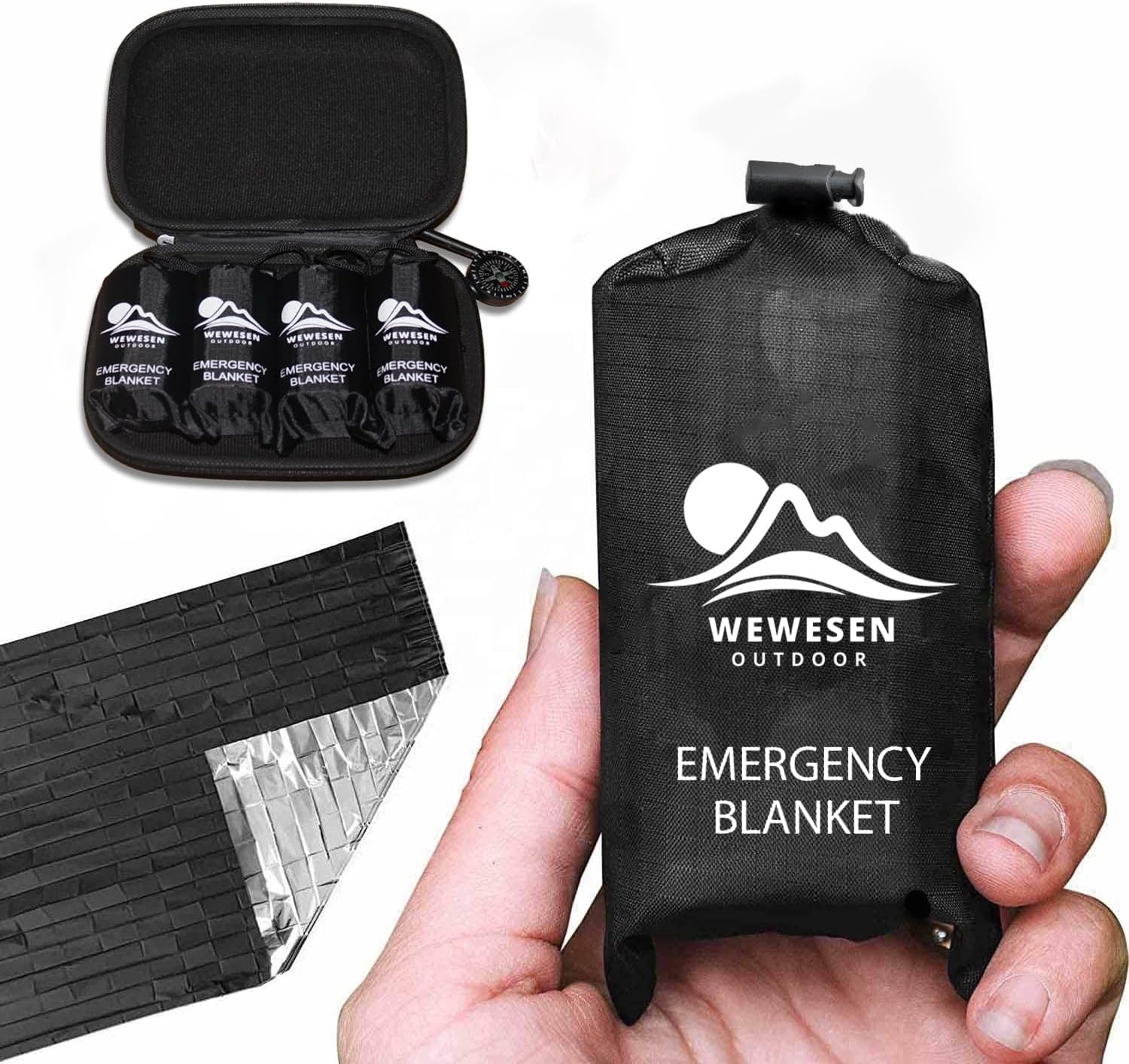 Emergency Blanket 4Pack Space Blankets Preserve up to 90