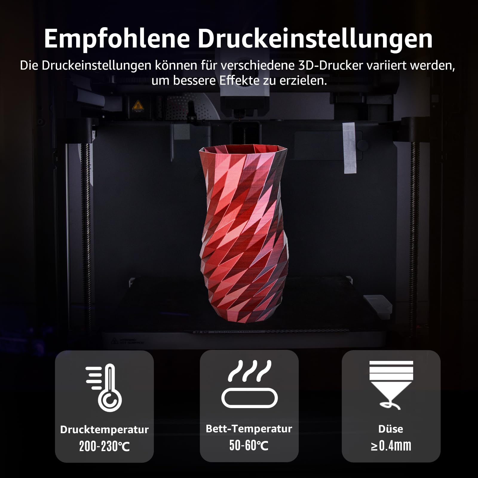 Silk PLA+ Filamento de impresión 3D bicolor paquete de 6 unidades - 1,75 mm, 250 g x 6 bobinas, color dorado y rojo, rojo rosado y azul cielo, rosa rojo y azul oscuro, azul oscuro y verde, azul