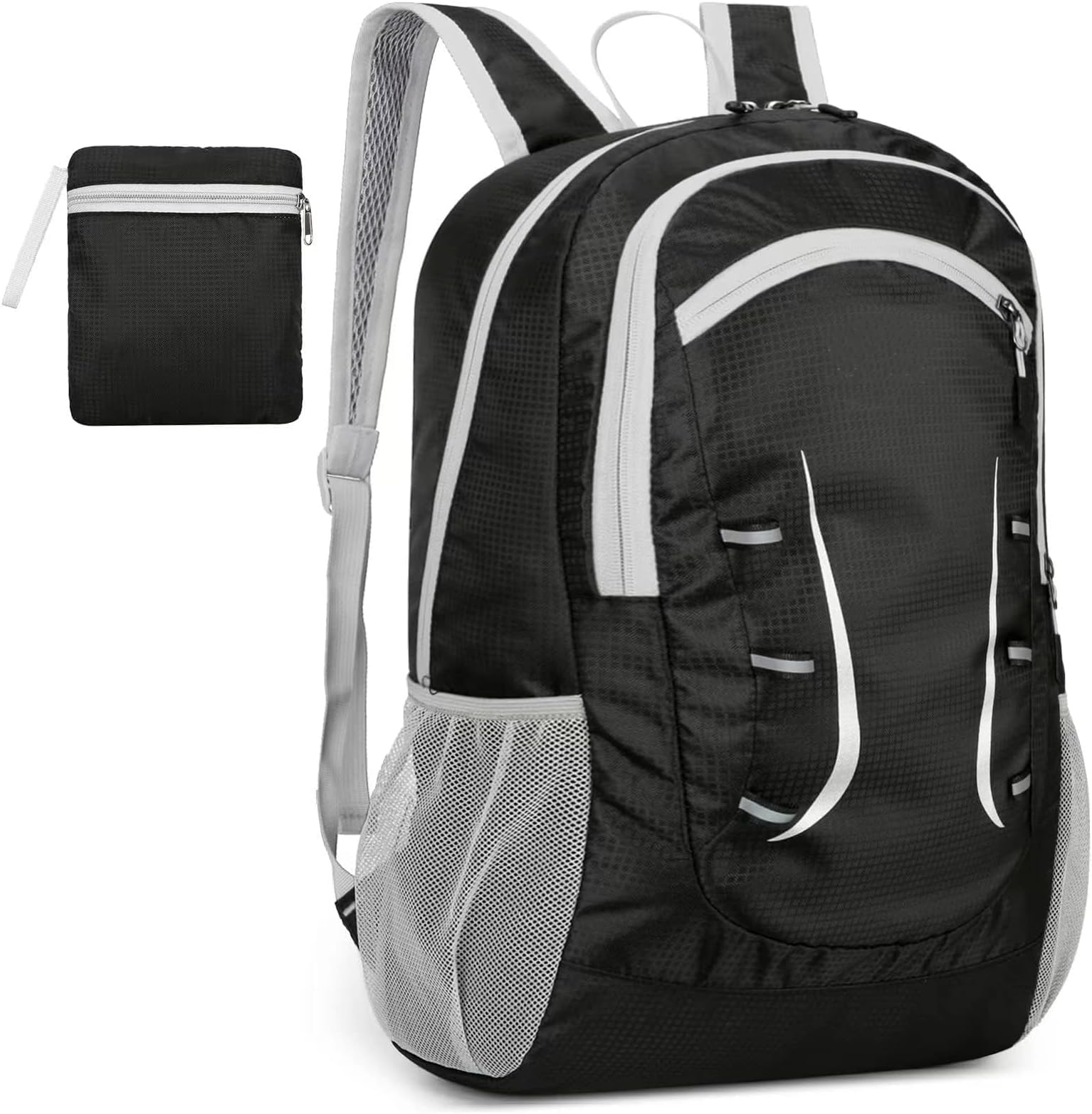 Lightweight Foldable Backpacks, 30L Packable Waterproof Small Hiking Bags & Packs Knapsack Daypack Handy for Men Women Ladies Kids Travel Camping Outdoor Rucksack Bag Pack