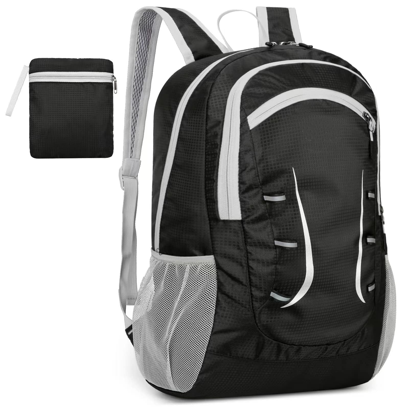 Lightweight Foldable Backpacks, 30L Packable Waterproof Small Hiking Bags & Packs Knapsack Daypack Handy for Men Women Ladies Kids Travel Camping Outdoor Rucksack Bag Pack