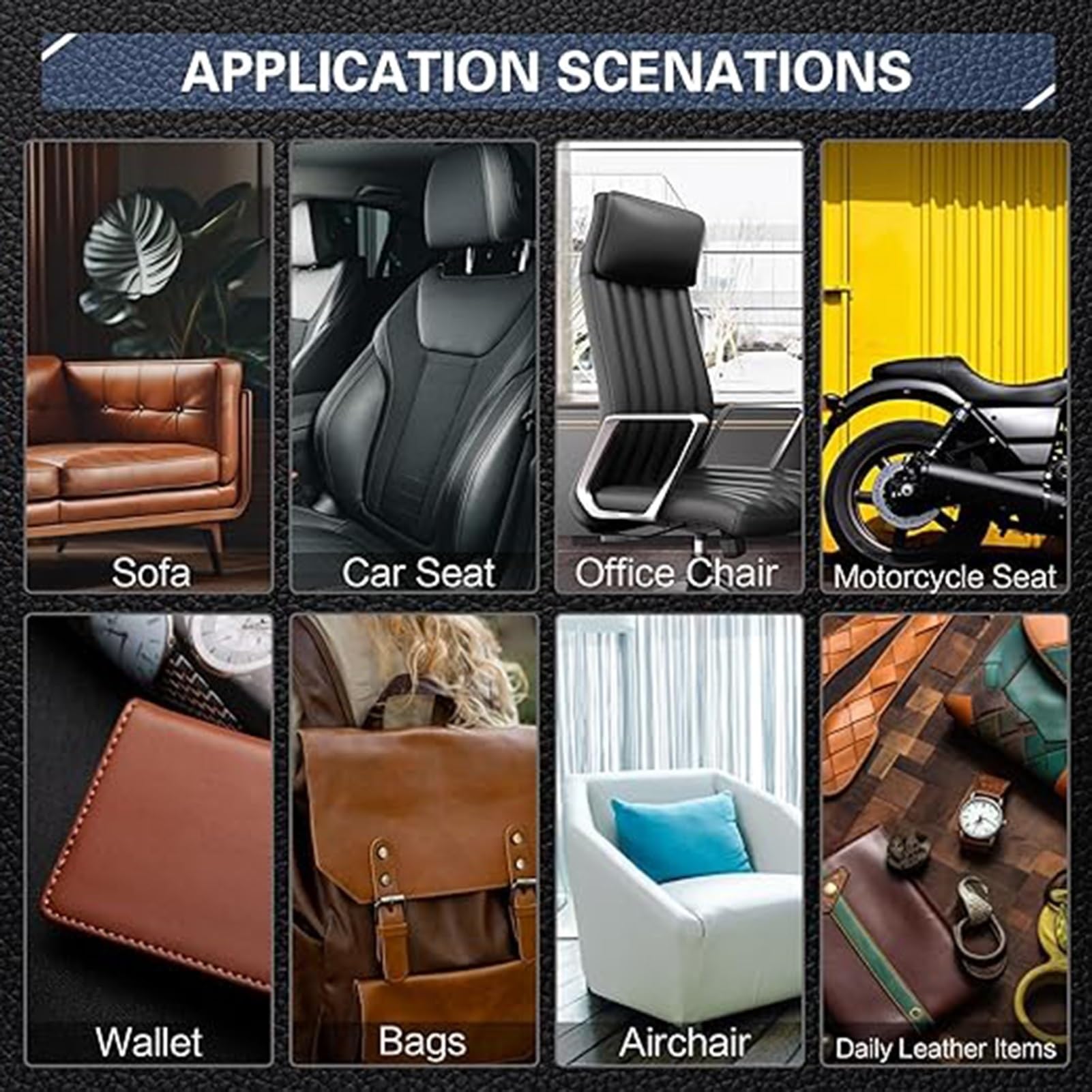 Simili Cuir Autocollant Kit De Réparation Multi-usages pour Cuir: Patchs Synthétiques Découpables pour Canapés, Sièges Auto, Sacs Et Vestes(19x78in)