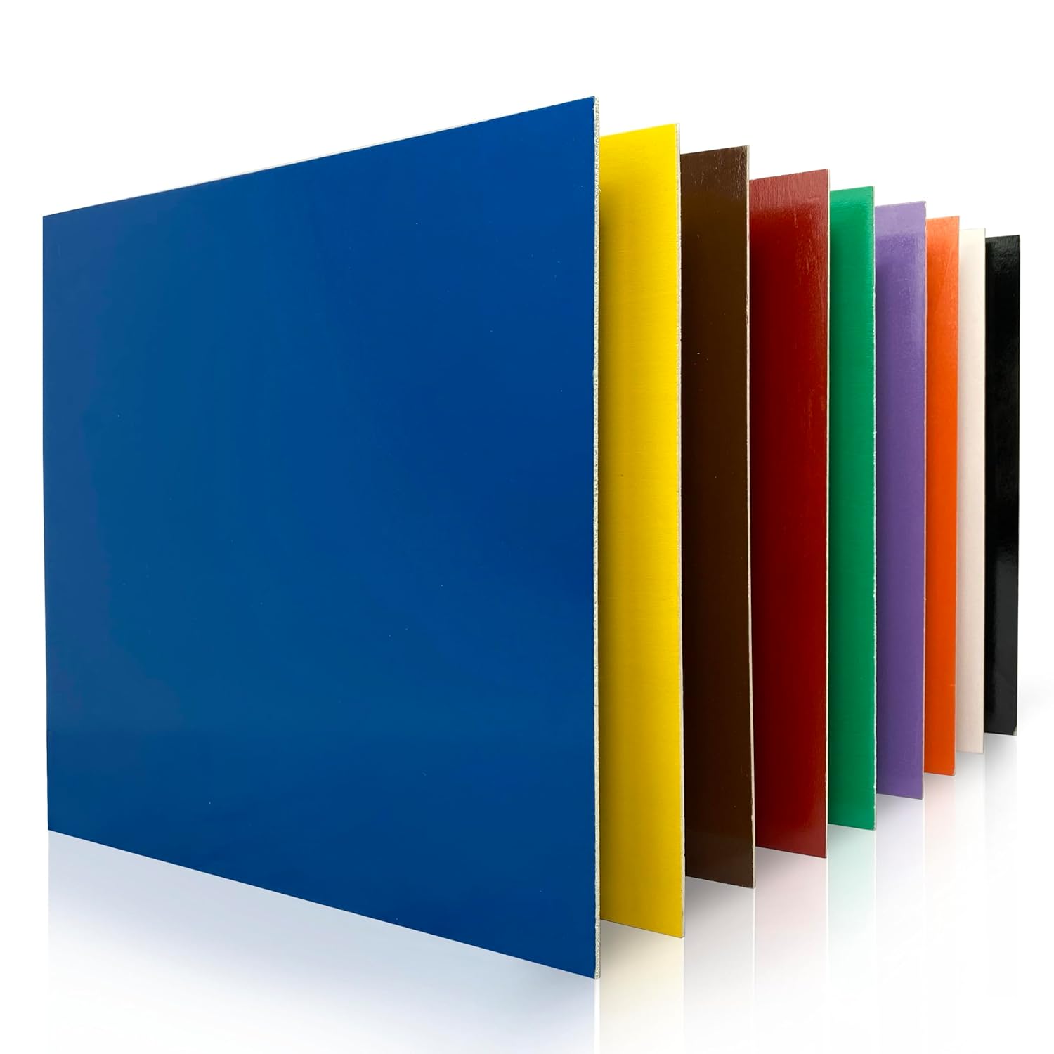 Maker Boards Colors Line of Double Sided Painted 1/16" Basswood Plywood Sheets, 12x12 inches, 1/16th and 1/8th Thickness, 17 Colors Available, Laser Safe, Diode Laser Compatible.