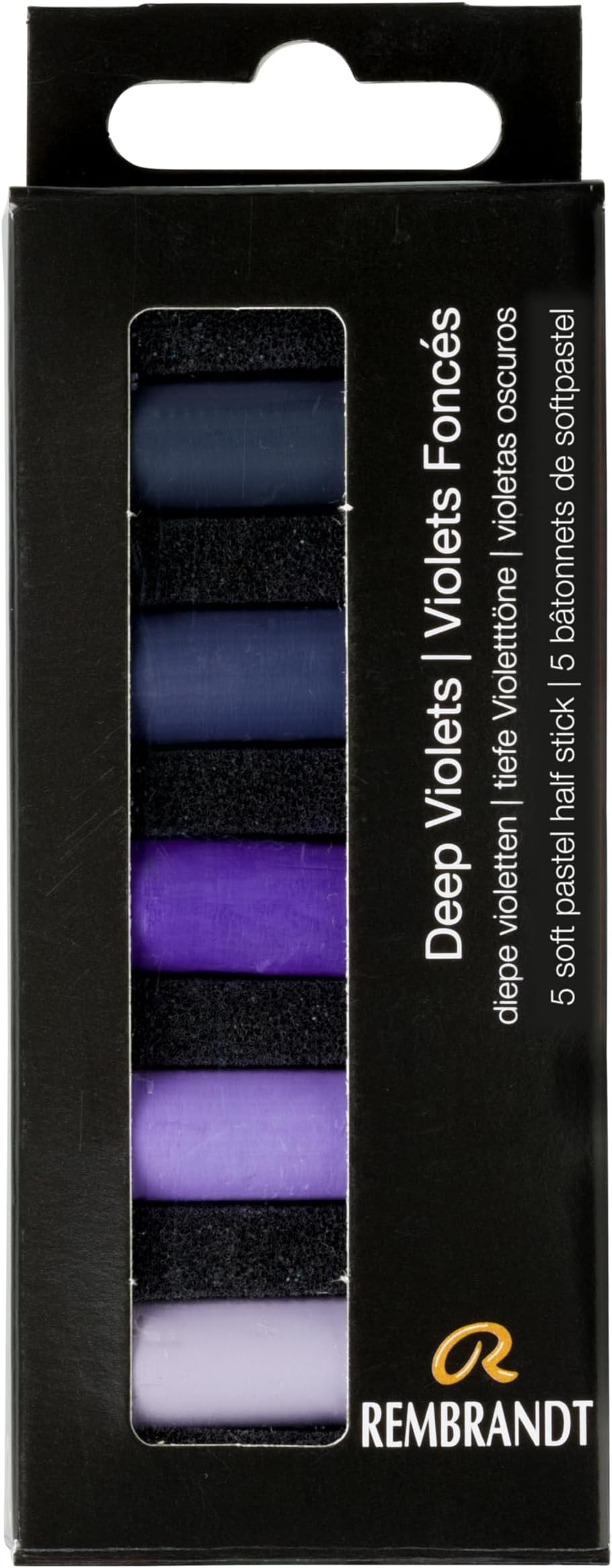 Rembrandt Professional Soft Pastel Set Deep Violets | 5 Half Pastels