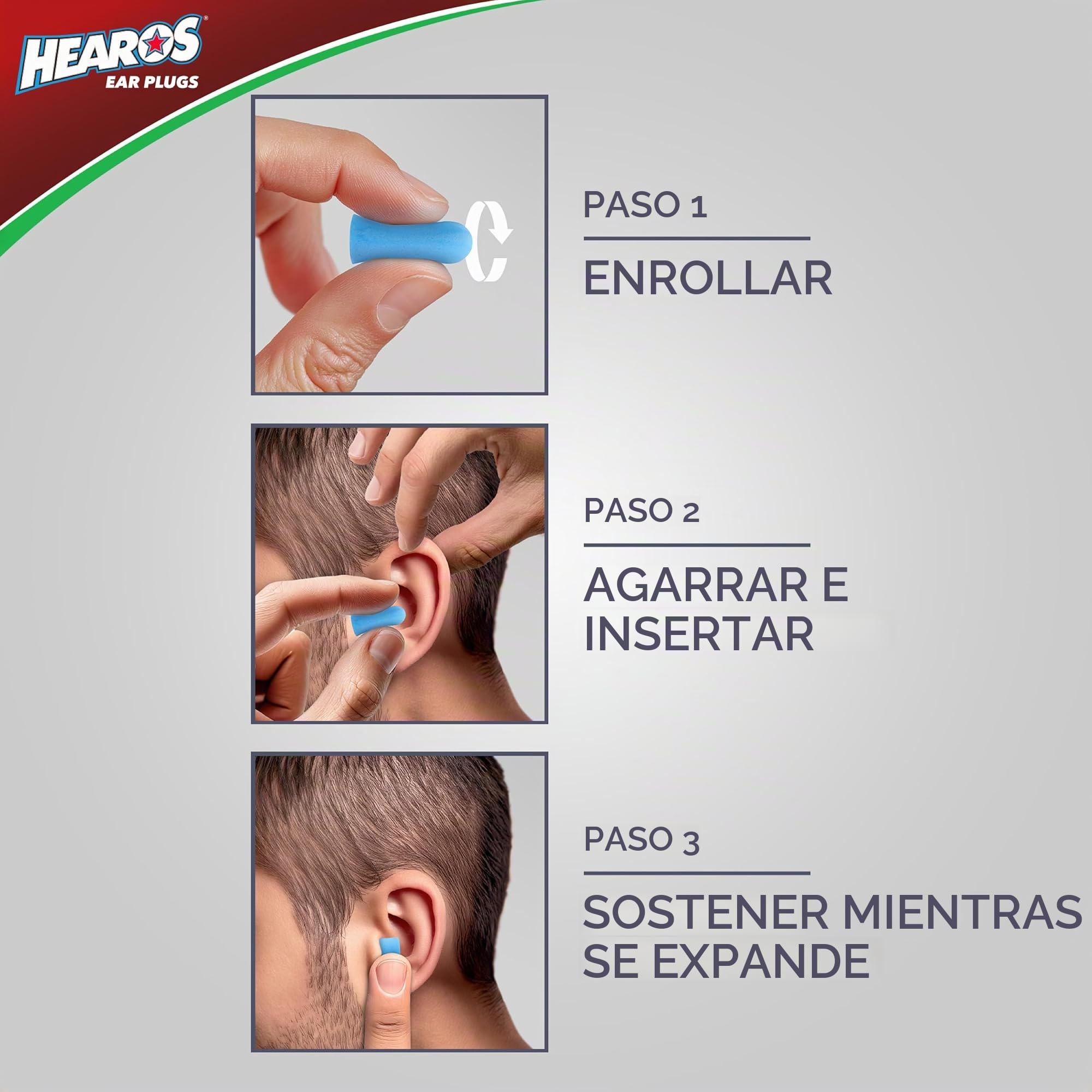 HEAROS Xtreme tapones de espuma para los oídos, 33dB NRR tapones para los oídos, 100 pares, espuma tapones para los oídos reducción de ruido y protección auditiva