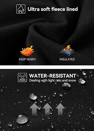 baleaf Women's Fleece Lined Leggings Water Resistant Thermal Winter Warm Tights High Waisted with Pockets Running Gear