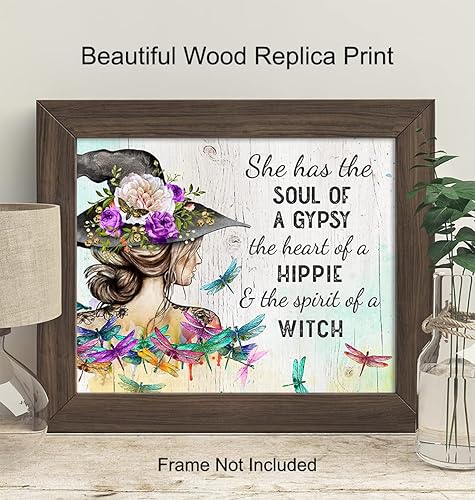 Miniatura 2 de Hippie Witch Boho-chic Home Decor - Soul of a gypsy Wall Art - Witchy Room Decor for Women - Paganism Wicca Witchcraft Wall Art & Decor - Pagan