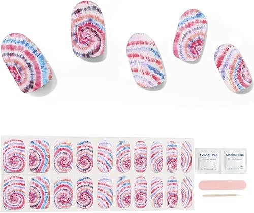 ACROIN Tiras de uñas de gel semicuradas, 20 calcomanías largas, necesitan lámparas de uñas, calidad de salón, larga duración, fácil de aplicar y