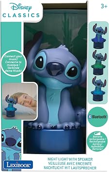 LEXiBOOK, Stitch Bluetooth Nightlight Speaker, NS02D | Bluetooth speaker, LED nightlight, Blue