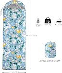 AILONEN Mermaid Scales Print Camping Sleeping Bag,Lightweight & Waterproof,3 Season Warm & Cool Weather,Portable Bags for Girls Women Travelling,Outdoors