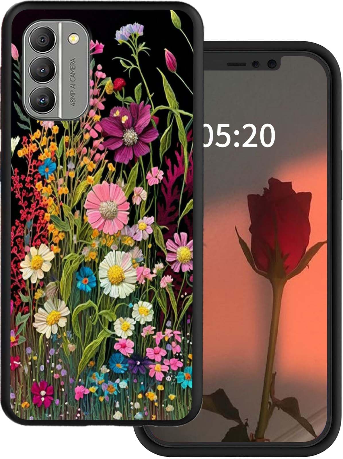 for Nokia G310 5G Phone Case with Wildflowers Stylish Pattern for Women Wen Slim Soft TPU Silicone Rubber Shock-Proof Protection Cover Case for Nokia G310 5G 2023
