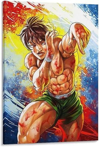 Miniatura 1 de Póster de anime Baki The Grappler (18) póster artístico, lienzo para decoración de pared, impresión de fotos, regalos para el hogar, carteles