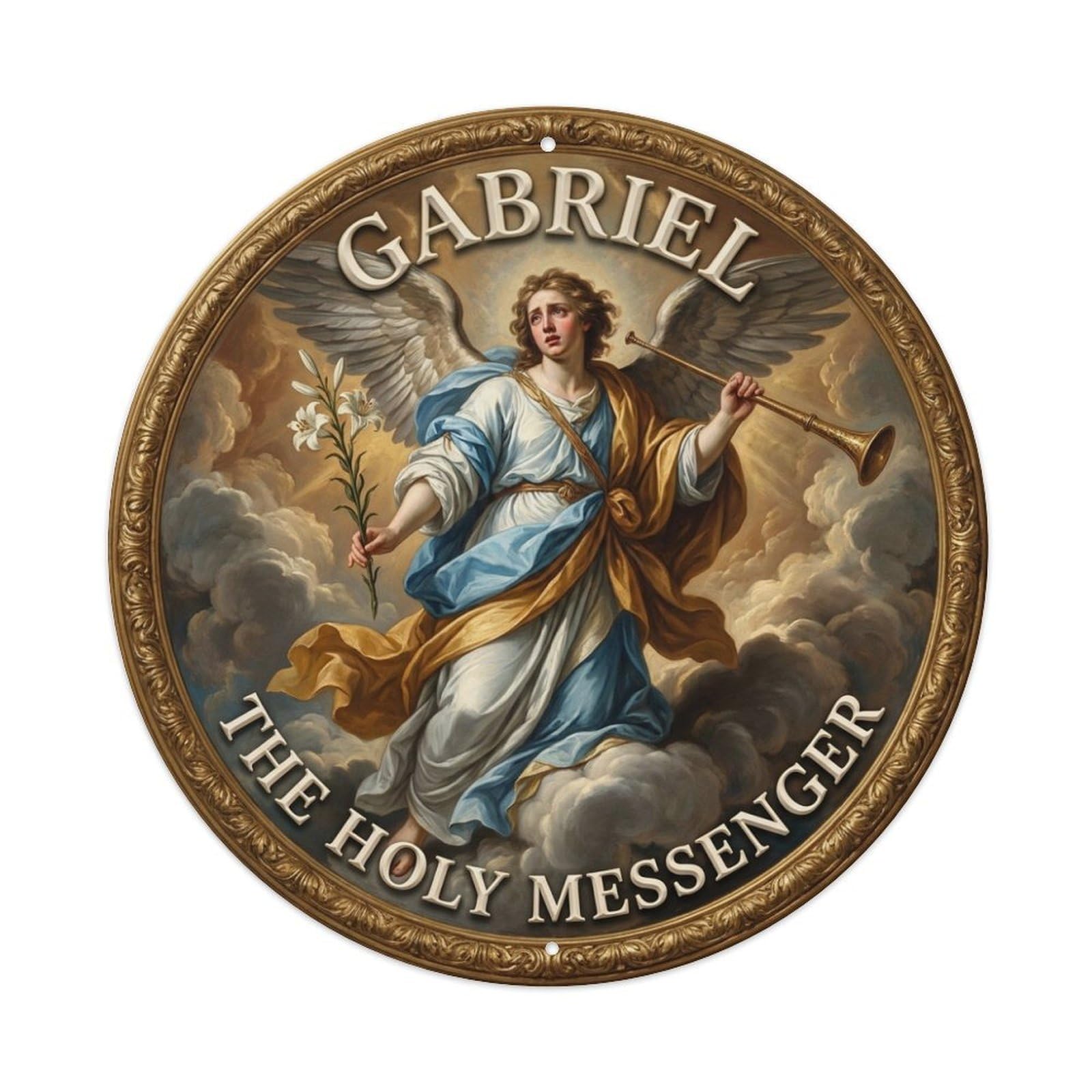 Archangel Gabriel The Holy Messenger Annunciation Metal Tin Sign