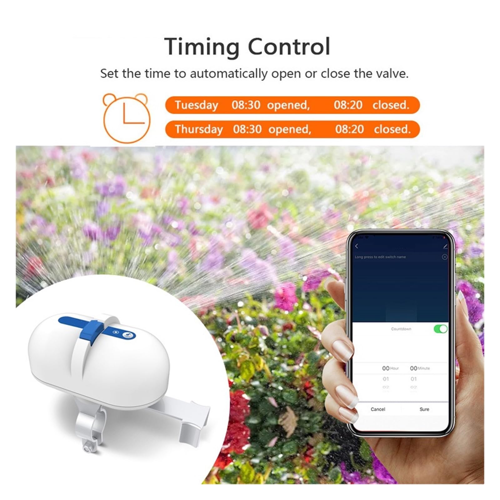 WiFi Tuya Zigbee Válvula De Agua Válvula De Gas Inalámbrica Temporizador De Jardín Uso Tuya Smartlife App Control Remoto 1/2 "3/4" DN15 DN20 Tubería (Color : Zigbee)
