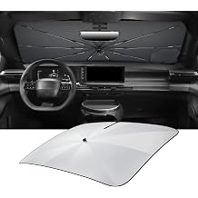 LUWU [Upgrade] Windshield Sunshade Umbrella Compatible with Lancia Ypsilon 2024 2025 2026 Foldable Car Front Window Sun Shade for UV Block & Heat Insulation Lancia Ypsilon Interior Accessories
