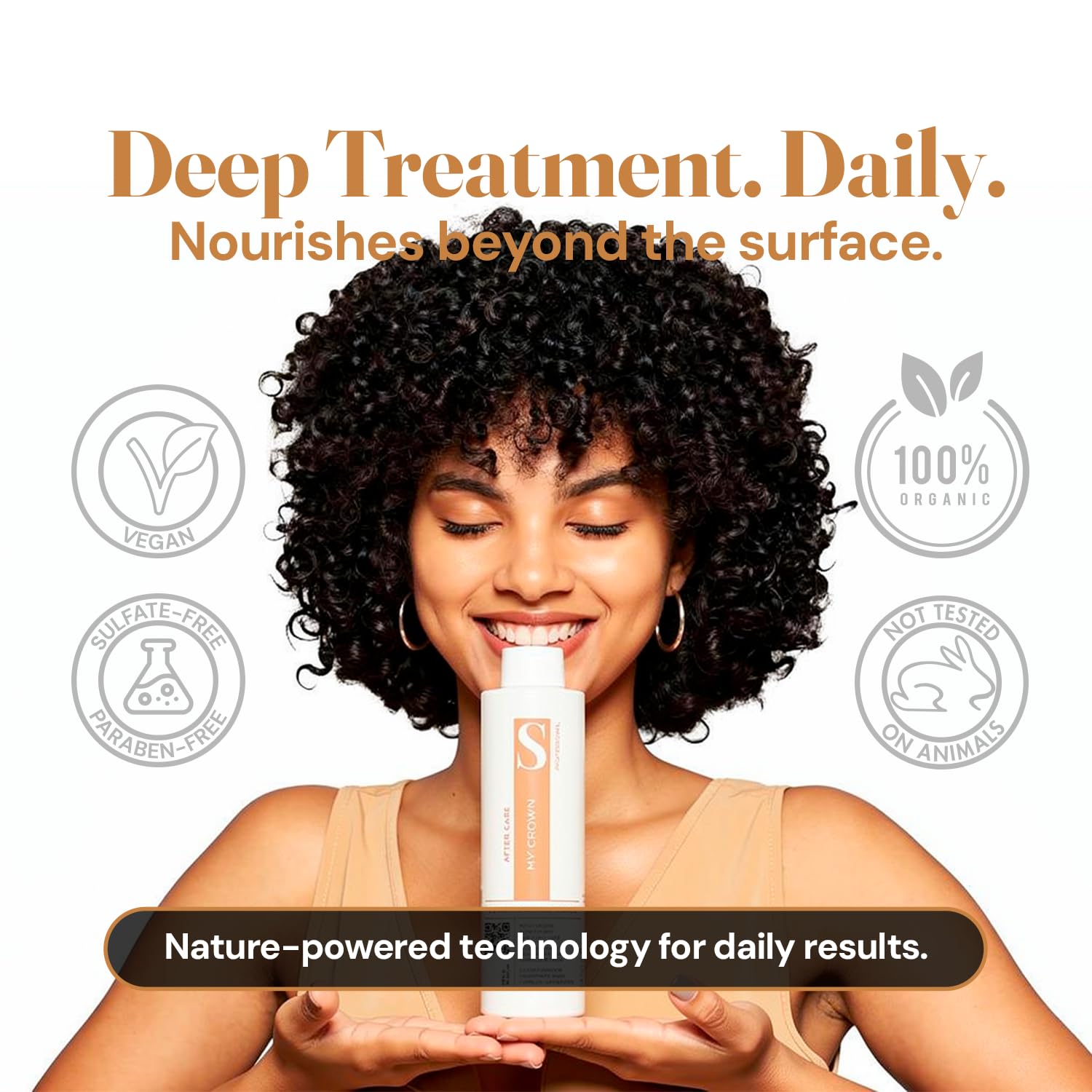 MyCrown Wavy & Curly Hair Conditioner | Expert Designed Moisturizing Conditioner | Deep Hair Penetration, Unique Blend of 10 Exotic Oils l Enhancing Curly & Wavy Hair, Sulfate-Free, Vegan 16.9 Fl.oz