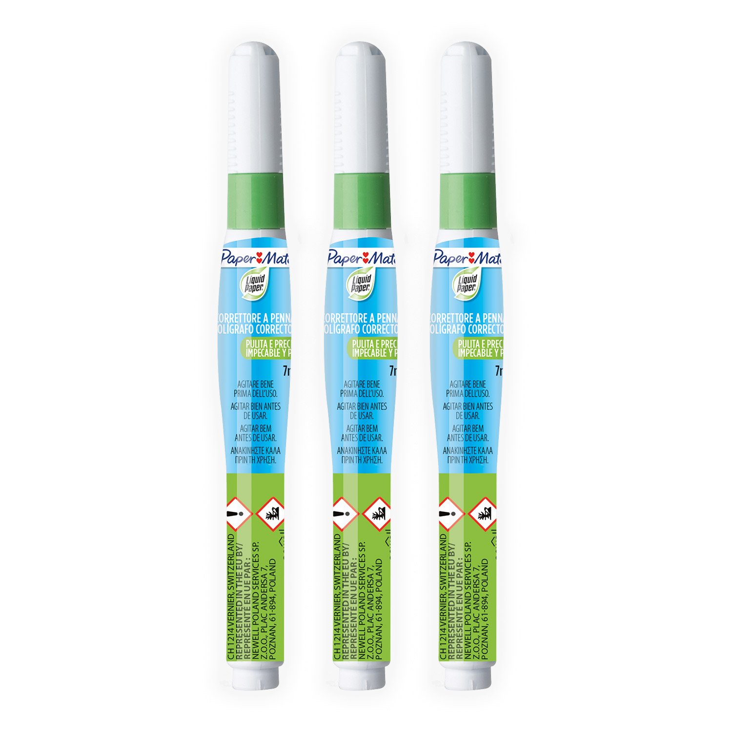 Paper Mate Liquid Paper NP10 Micro Correttore a Penna 22 ml Confezione da 2+1